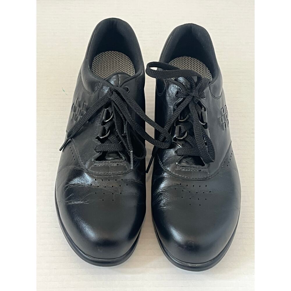 Women's SAS Tripad Comfort Black Leather Walking Sneakers‎ Athletic Size 9.5